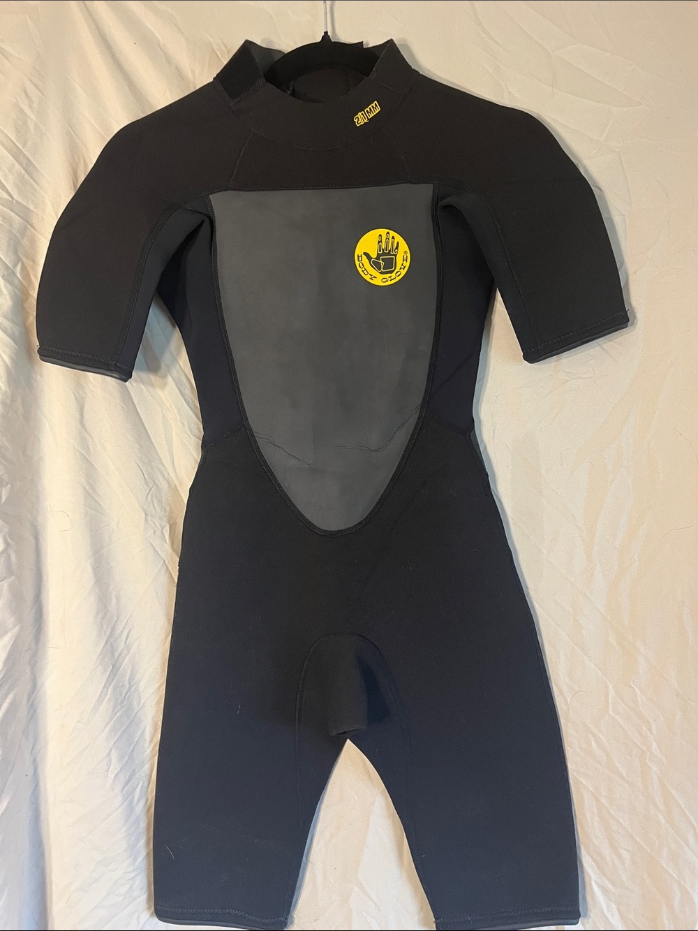 Body Glove Kids Shorty Wetsuit in Black with Yellow Logo